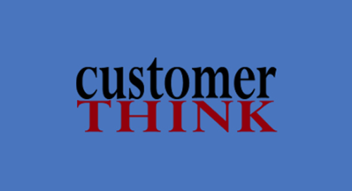 Customer Think logo on a blue background.
