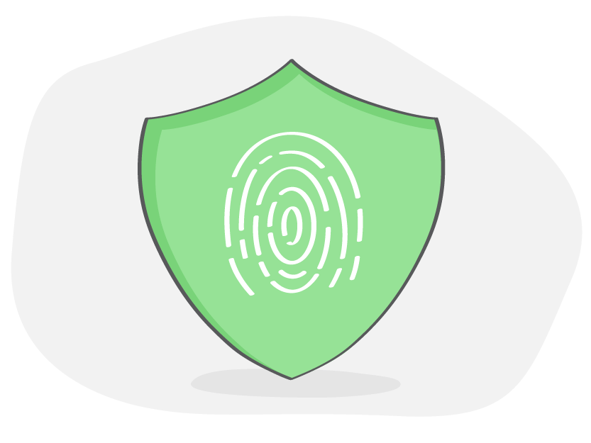 fingerprint-on-green-shield-icon