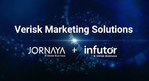 Verisk Marketing Solutions logo featuring Jornaya and InfutorData.