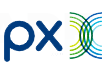 logo_px px company logo with blue and green design elements