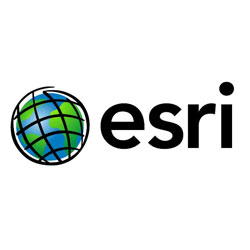 esri-logo esri logo featuring a globe icon with black text