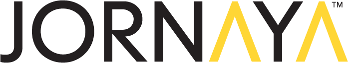jornaya-logo Logo of Jornaya company with bold black letters and yellow accents.