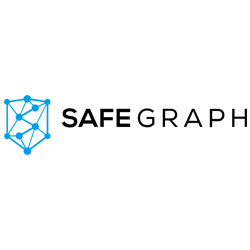 safe-graph-logo SafeGraph logo with interconnected blue nodes next to the brand name.