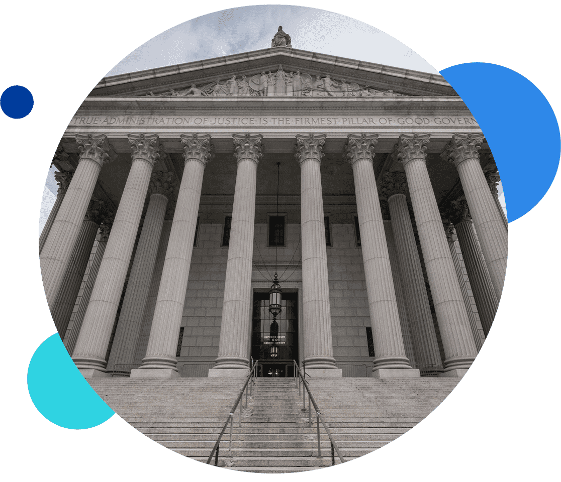 Courthouse exterior with classical columns