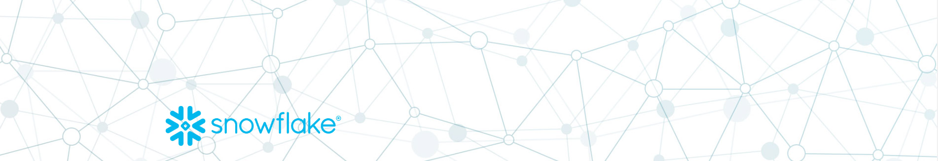 Snowflake logo with abstract network design.