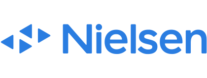 VIA-Speaker-Logos_0007_nielsen-logo Nielsen logo in blue with geometric design elements.