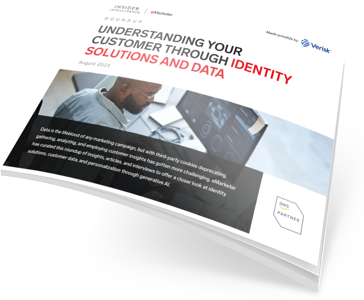 emarketer-thumbnail eBook cover titled 'Understanding Your Customer Through Identity Solutions and Data'