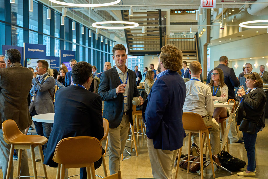 _P2_8313 Business professionals networking at a conference event.