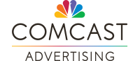 comcast-adv Comcast Advertising logo with colorful peacock icon.