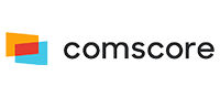 comscore Comscore logo with colorful geometric design.