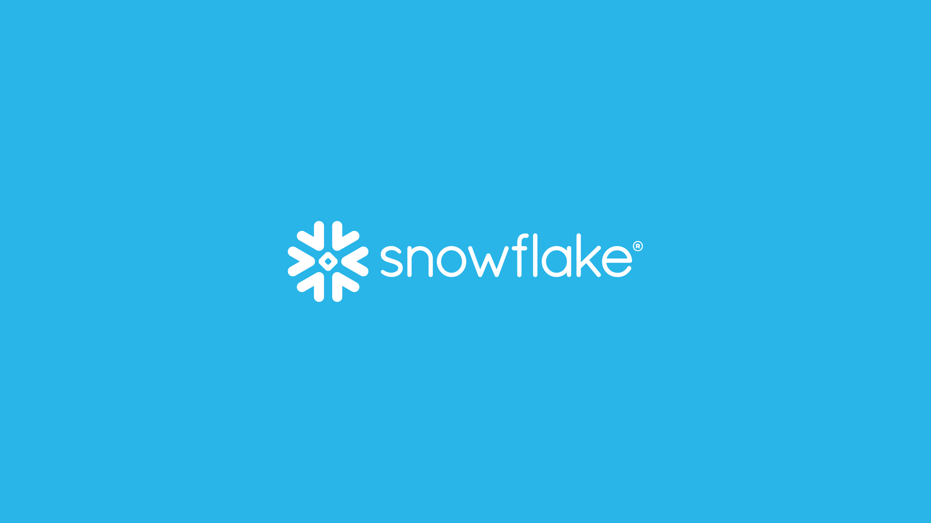 Snowflake logo on a blue background.