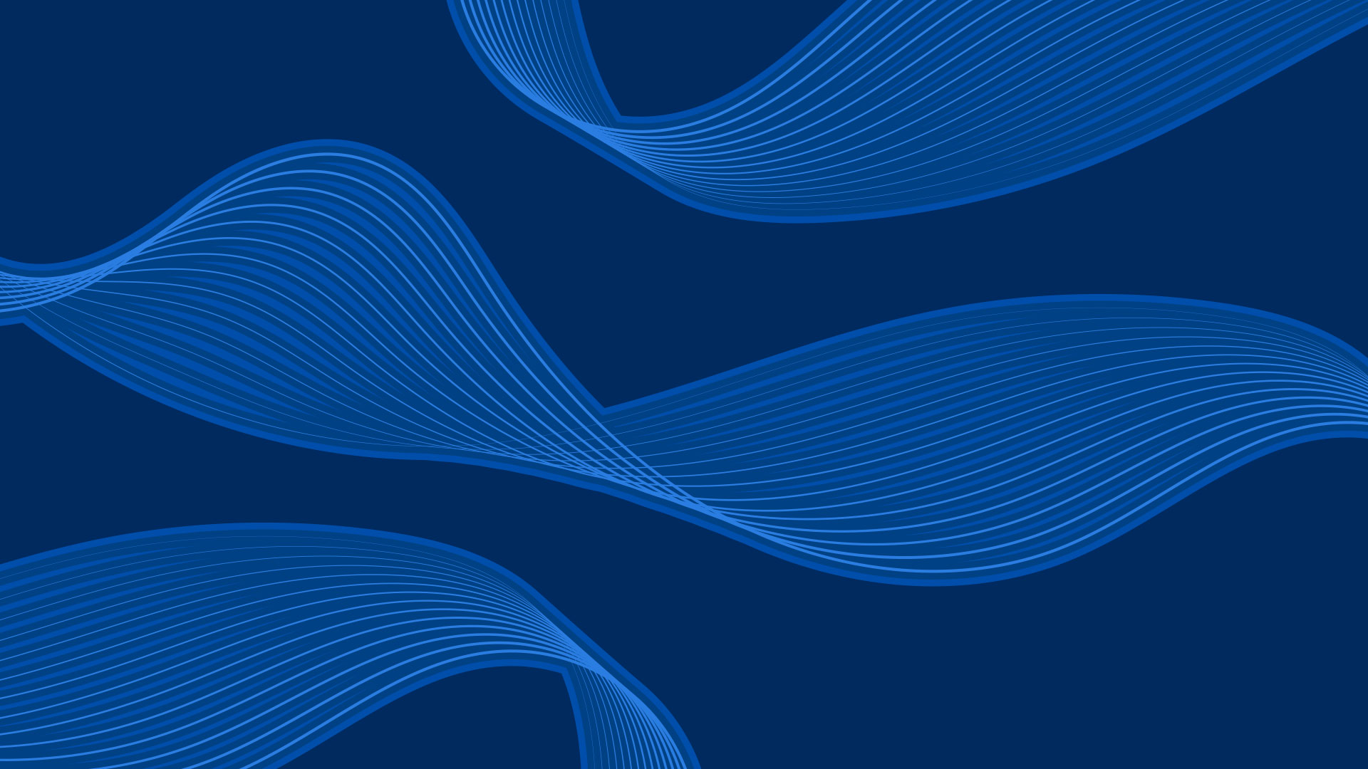 Abstract blue wave lines on a dark navy background.