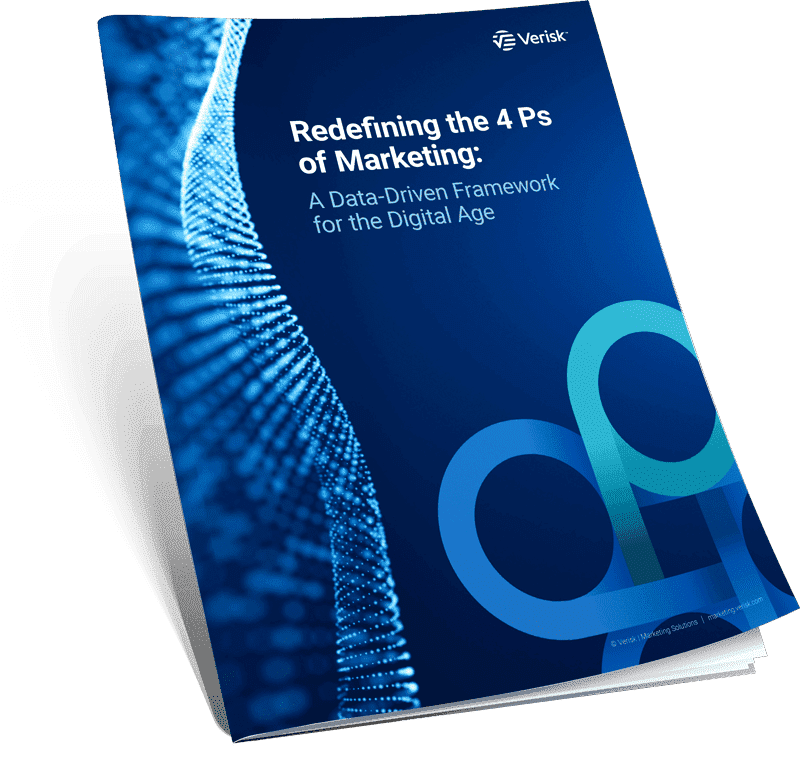 Book cover titled "Redefining the 4 Ps of Marketing: A Data-Driven Framework for the Digital Age.