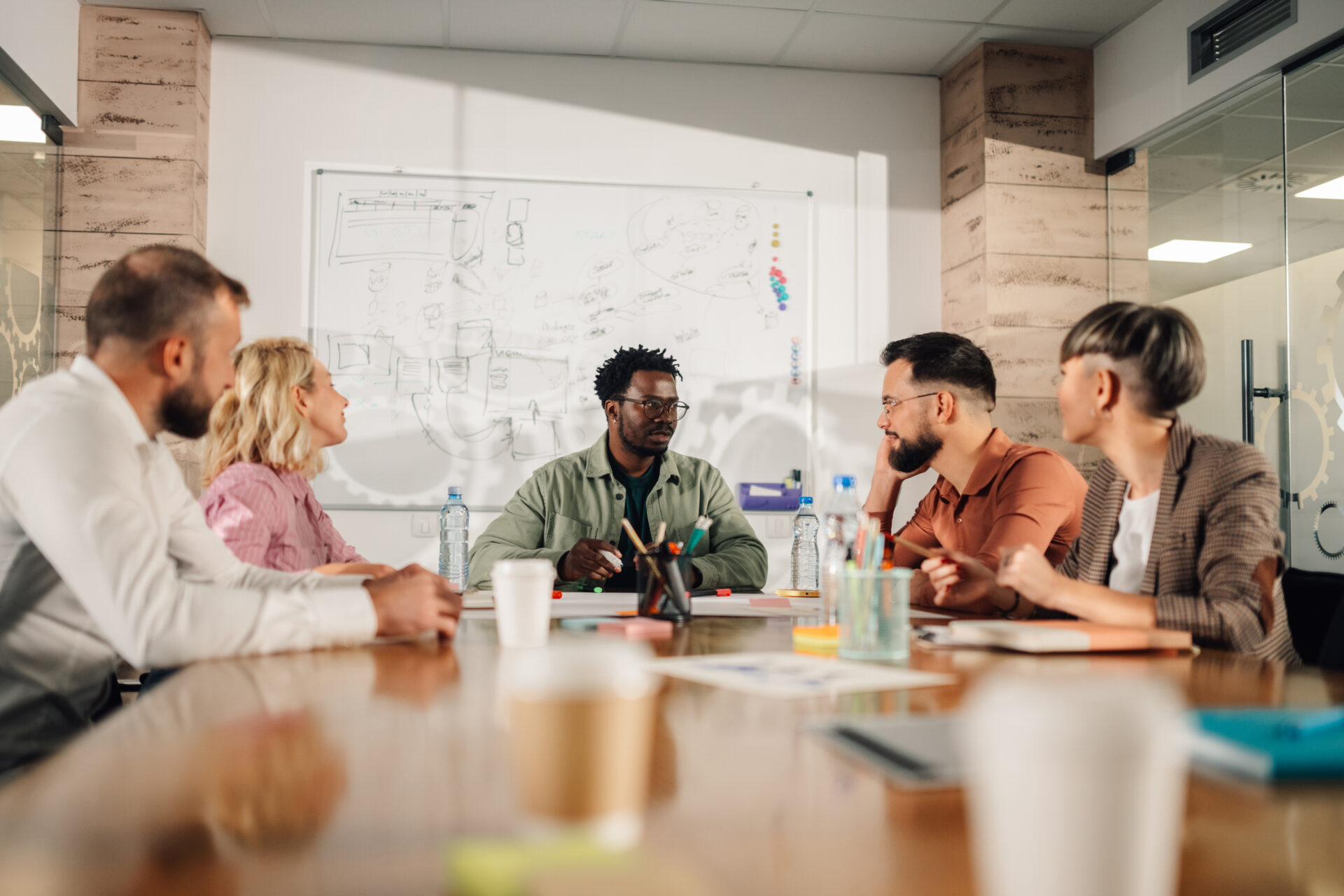 Marketing team brainstorming a new campaign strategy